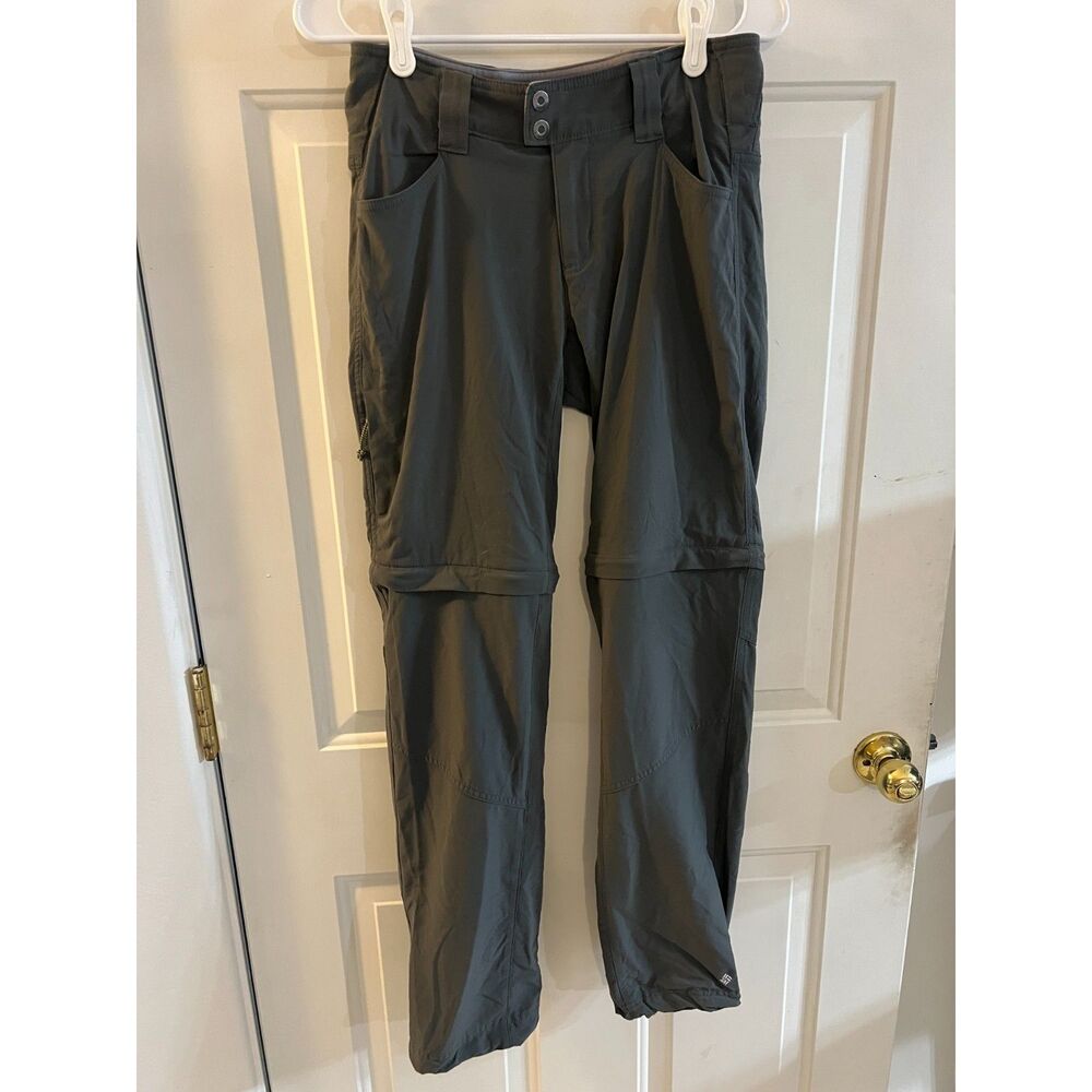 Columbia Gray Omni-Shield Convertible Hiking Pants Zip Off Shorts Waterproof 4